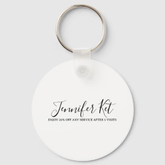 Salon spa business discount offer website visits a key ring