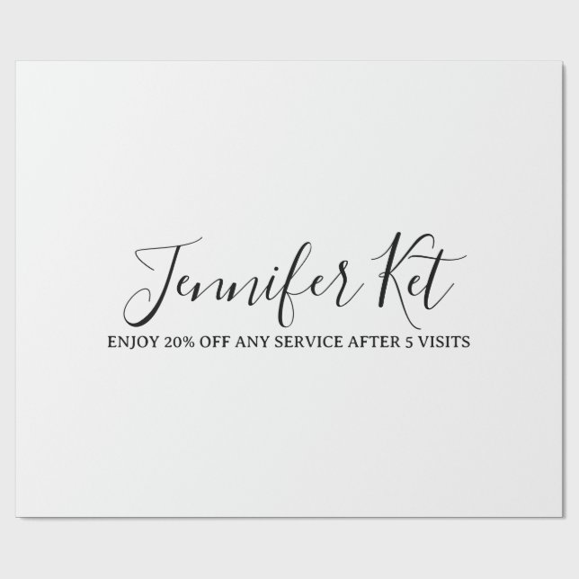 Salon spa business discount offer website visits a wrapping paper (Flat)