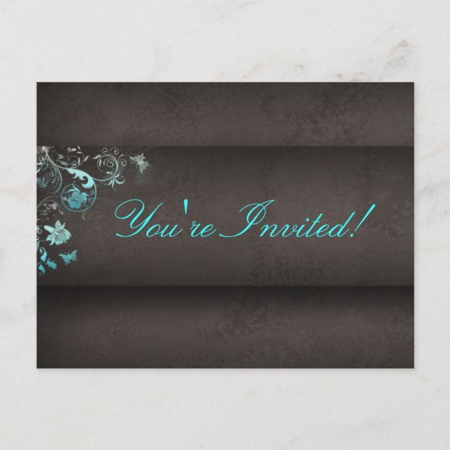 Salon Spa Butterfly Postcard Invitation (Front)