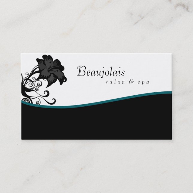 Salon Spa Massage Therapy Business Card (Front)