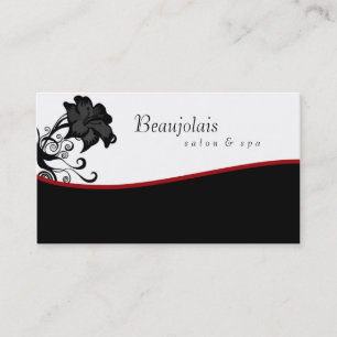 Salon Spa Massage Therapy Business Card Red