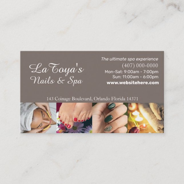 Salon/Spa/Nails Loyalty Card Template (Front)