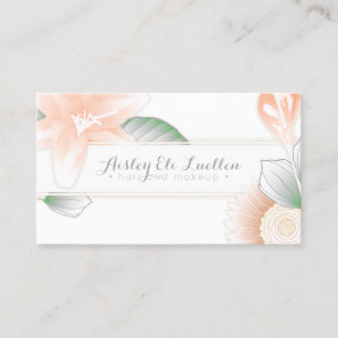 salon vintage floral loyalty punch card