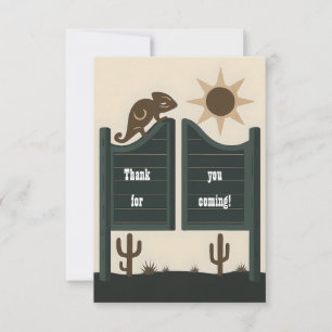 Saloon Doors Chameleon Thank You Card