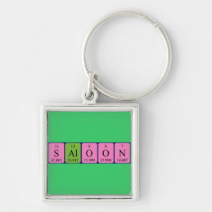 Saloon periodic table keyring