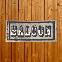 Saloon sign for wild west theme party