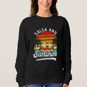 Salsa and Sunshine Vintage Sunset Summer Beach Sweatshirt
