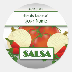 Salsa Canning Custom  Sticker Label