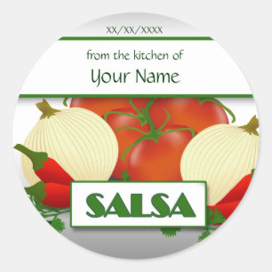 Salsa Canning Custom  Sticker Label
