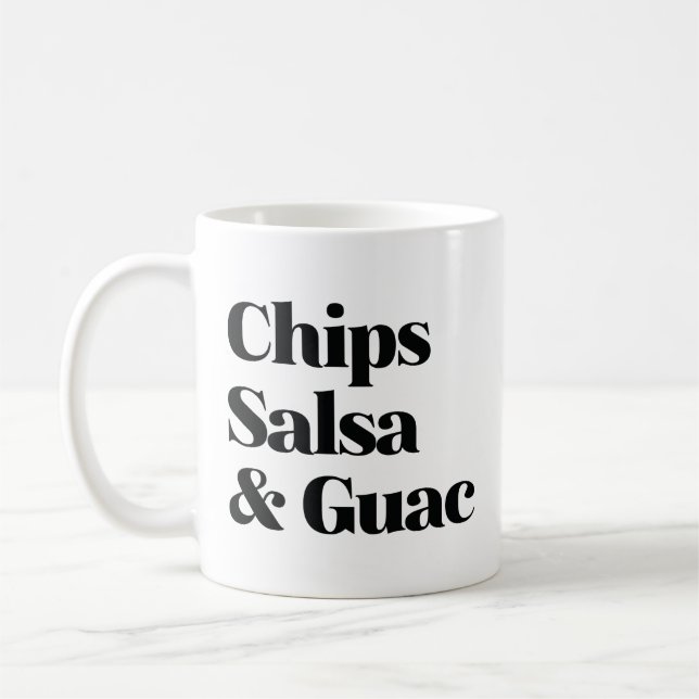 Salsa Chips And Guac Coffee Mug (Left)