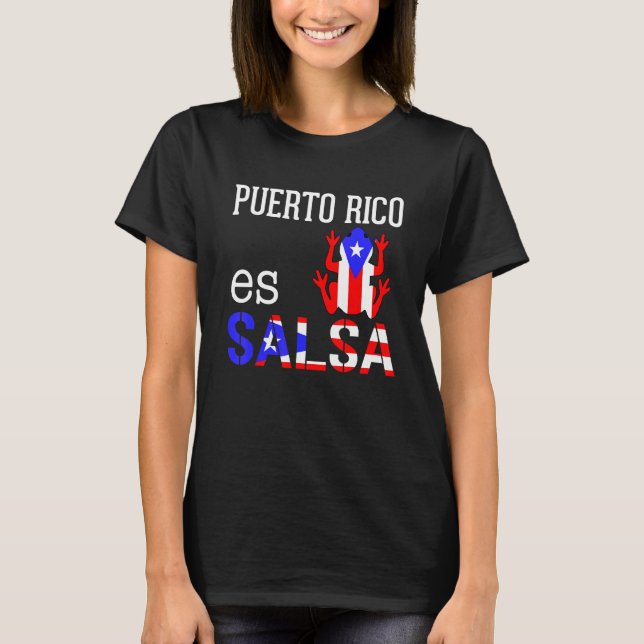 Salsa Coqui Puerto Rico Boricua Puerto Rican Pr Sa T-Shirt (Front)