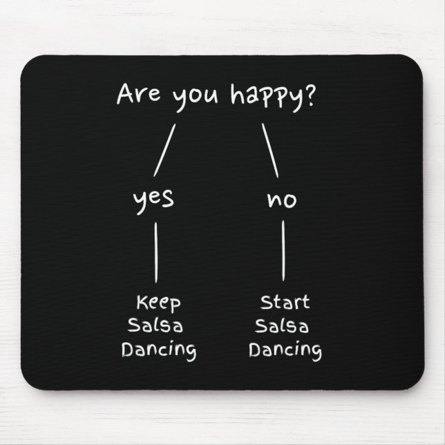 Salsa Dance Are You Happy Dancing Latin Dancer Sal Mouse Mat (Front)