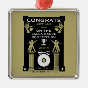 Salsa Dance Competition Winners Metal Tree Decoration