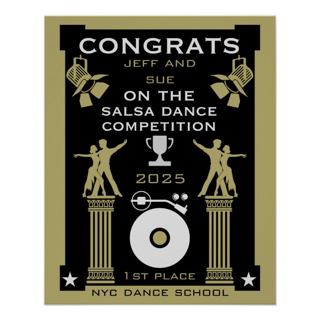 Salsa Dance Competition Winners Poster (Front)
