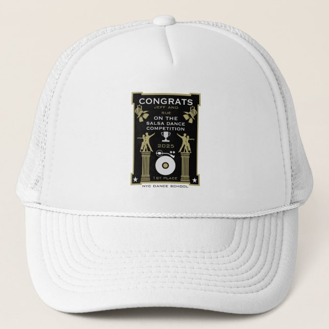 Salsa Dance Competition Winners Trucker Hat (Front)