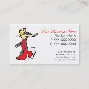 Salsa dance couple business cards