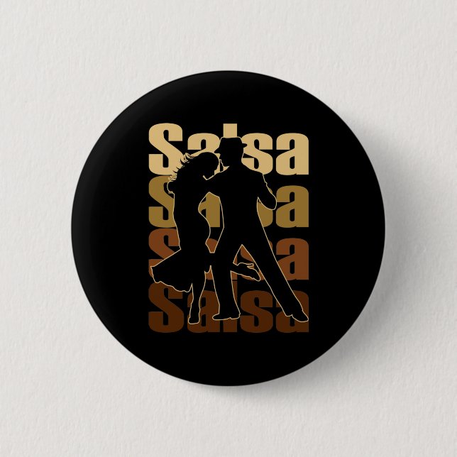 Salsa Dance for a Latin music Dance Salsa 6 Cm Round Badge (Front)
