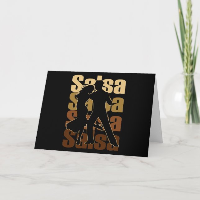 Salsa Dance for a Latin music Dance Salsa Card (Front)