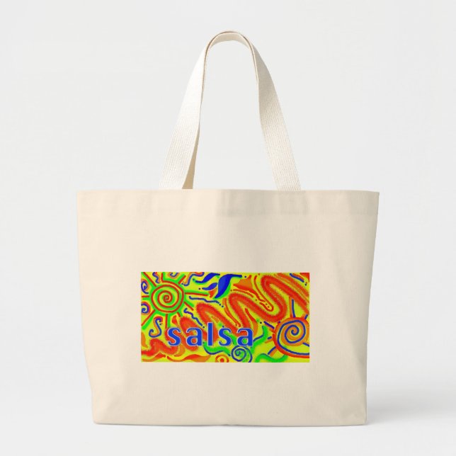 Salsa dance fun large tote bag (Front)