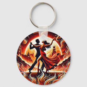 Salsa Dance in Hell Keyring – Bold, Fiery Design