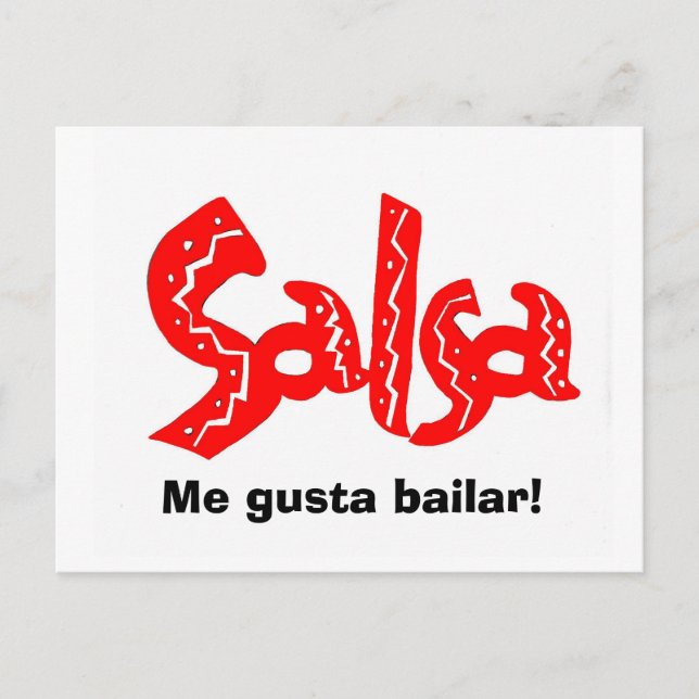 Salsa Dance Logo Products! Postcard (Front)