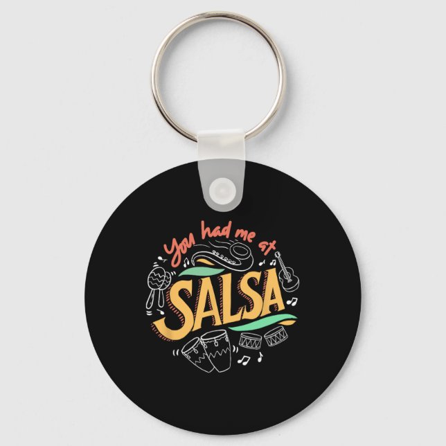 Salsa Dance Love Salsa Dance Dancer Gifts Dancing  Key Ring (Front)