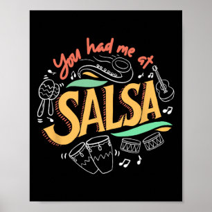 Salsa Dance Love Salsa Dance Dancer Gifts Dancing Poster