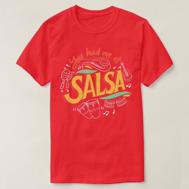 Salsa Dance Love Salsa Dance Dancer Gifts Dancing  T-Shirt (Design Front)