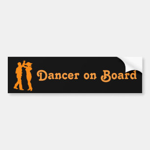 Salsa Dance Spin Dancing Silhouette Bumper Sticker