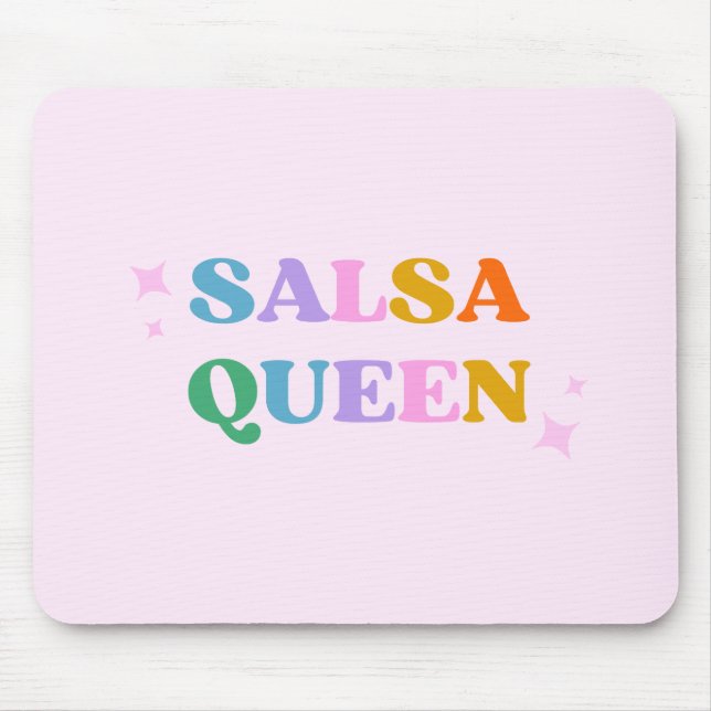 Salsa dance typography retro modern  mouse mat (Front)