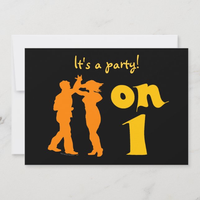Salsa Dancers On One Dance Party Invites (Front)
