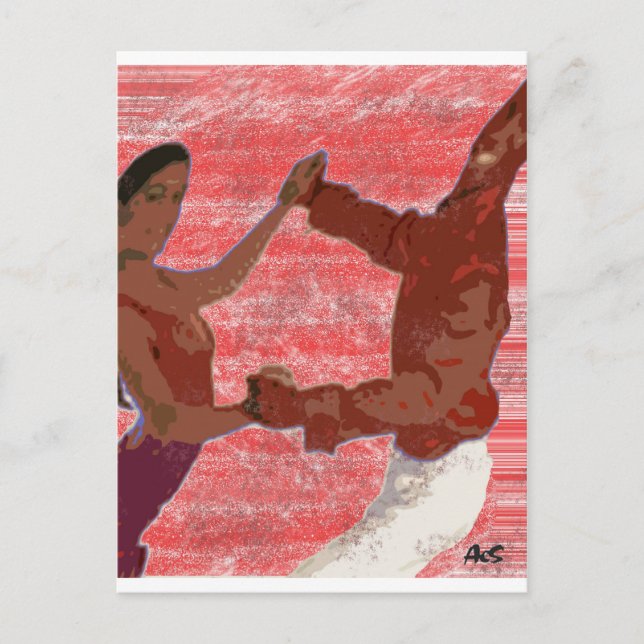 SALSA DANCERS POSTCARD (Front)