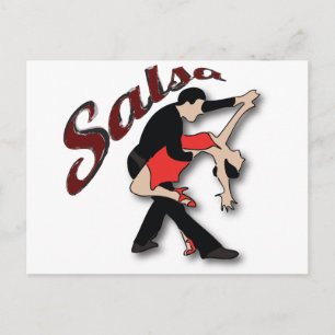 Salsa Dancers Postcard