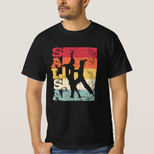 Salsa Dancing Couple Dance Latin American Vintage T-Shirt