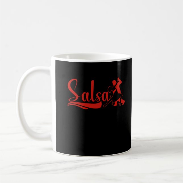 Salsa Dancing Couple Dancer Coffee Mug (Left)