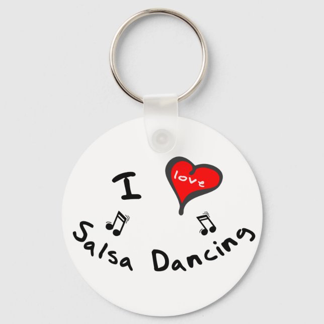 Salsa Dancing Gifts - I Heart Salsa Dancing Key Ring (Front)