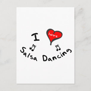 Salsa Dancing Gifts - I Heart Salsa Dancing Postcard