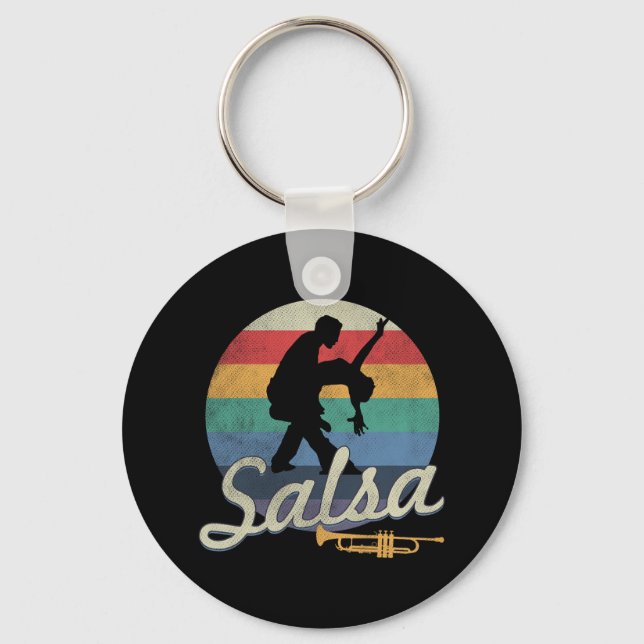Salsa Dancing Latin Salsero  Key Ring (Front)