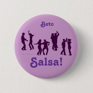 Salsa Dancing Poses Silhouettes Custom 6 Cm Round Badge
