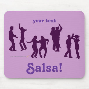 Salsa Dancing Poses Silhouettes Custom Mouse Mat