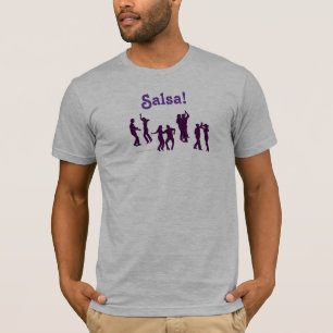 Salsa Dancing Poses Silhouettes Custom T-Shirt