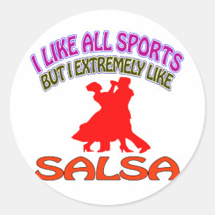 Salsa designs classic round sticker