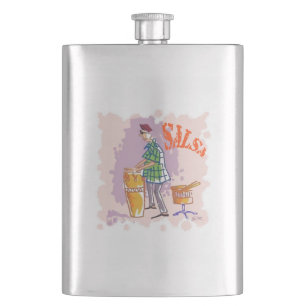 Salsa Drummer stainless steel flask