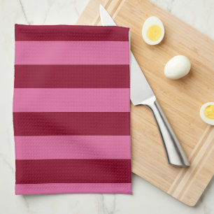 Salsa Flamingo Pink Stripe Tea Towel