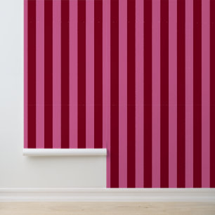 Salsa Flamingo Pink Stripe Wallpaper