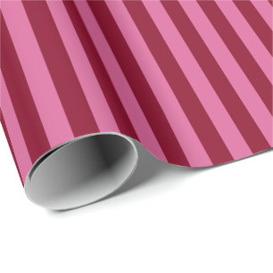 Salsa Flamingo Pink Stripe Wrapping Paper