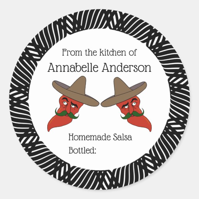 Salsa Label Modern Frame Personalise (Front)