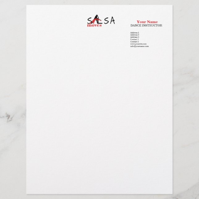 Salsa Moves - Letterhead (Front)