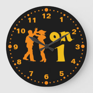Salsa on One Dance Spin Wall Clock With Minutes