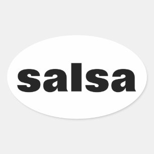 salsa oval sticker